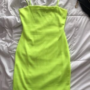 Neon yellow body con